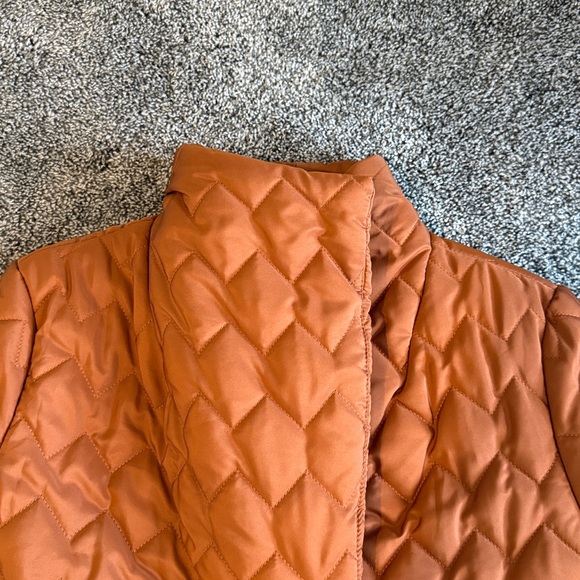 Women's Quilted Belted Jacket - NWOT Rust M - Picture 7 of 10